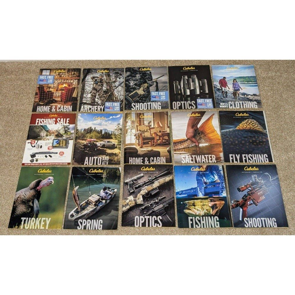 Cabela's Catalog Lot Camping Hunting Fishing Guns Outdoor 2018 VTG
